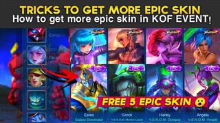 Hidden Tricks To Get More Epic Skin in 'KOF BINGO EVENT' Using Free Diamonds - Mobile Legends