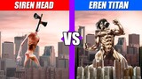 Siren Head vs Eren Attack Titan | SPORE