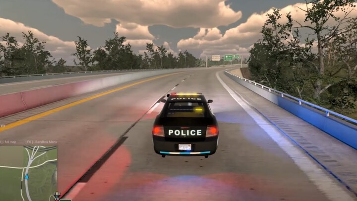 HOW BIG IS THE MAP in Flashing Lights? Drive Across the Map (FAST)