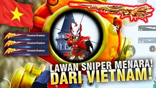 ADU AIM LAWAN SNIPER MENARA DARI VIETNAM! AIM SNIPERNYA KERAS! - PUBG MOBILE