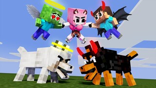 Monster School: Angel Baby Zombie War Devil Herobrine because Wolf - Sad Story - Minecraft Animation