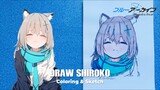 Menggambar Shiroko si kucing imut😾