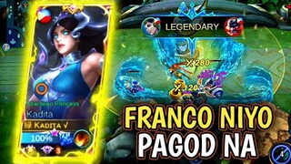 KADITA BULLIED FRANCO IN RANK!! BRODY NIYO PAGOD NA! | TOP GLOBAL KADITA | MLBB