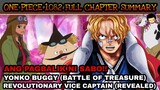 One piece 1082: full chapter | Yonko Buggy | Revolutionary vice captain | Pagbalik ni Sabo