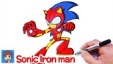 Cara Menggambar Sonic Iron man dengan Mudah