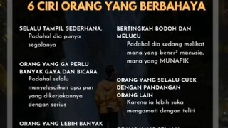 6 ciri orang yang berbahaya