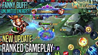 FINALLY FANNY IS BUFF! UNLIMITED ENERGY?! | NEW UPDATE | RANKED GAMEPLAY | MLBB
