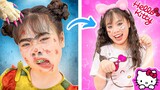Baby Doll Extreme Makeover From Nerd To Hello Kitty - Funny Stories About Baby Doll Family