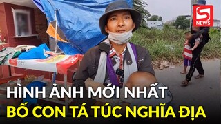 Hình ảnh đầy xúc động của 3 bố con dắt nhau tá túc trong khu nghĩa địa ở TP.HCM