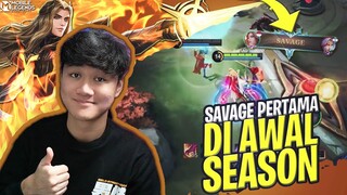 LANCELOT JEJE SAVAGE PERTAMA DI AWAL SEASON ! ROTASI FARMING + BAR BAR - Mobile Legends