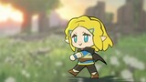 Zelda walking around Hyrule