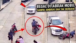 Aksi Heroik Pengendara Mobil Yang Tabrak Begal Sampai Ambruk