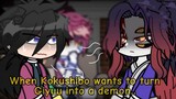Uppermoons Trio+Muzan reacts to if Kokushibo wants to turn Giyuu into a demon || GCRV || KNY ||