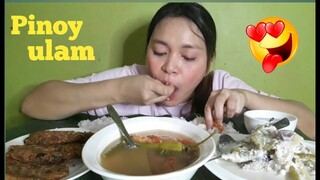 filipino food/Sinigang na Hipon,Ginataang tulingan at tortang alamang