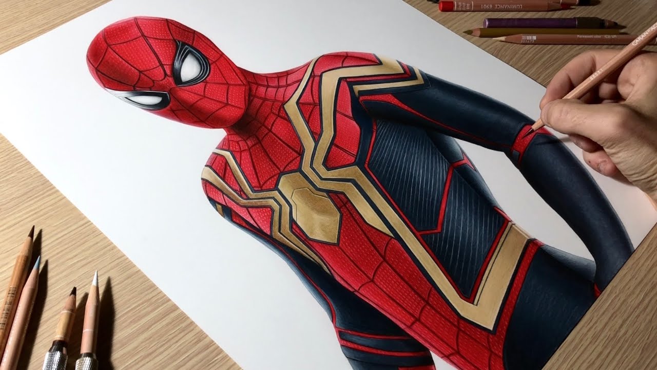 Drawing Spider-Man No Way Home (New Suit) • Time Lapse - Bilibili