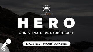 Hero - Christina Perri, Cash Cash (Male Key - Piano Karaoke)