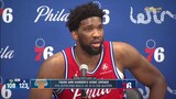 Joel Embiid on the atmosphere in Harden's 1st home game : "It was great. Philly fans always deliver"