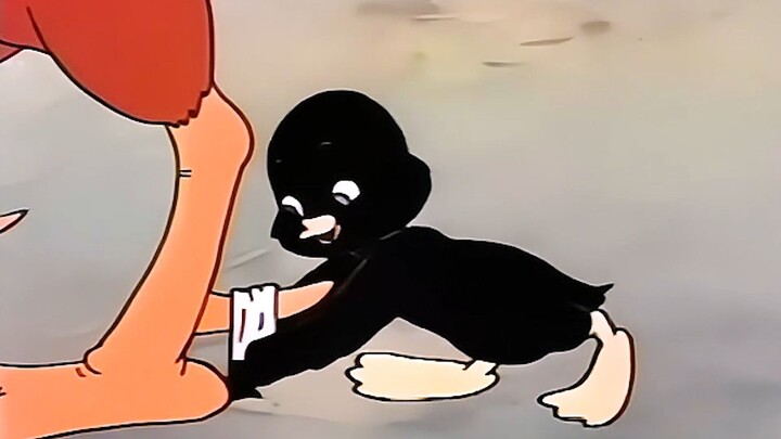The big rooster has three wives, but none of them makes him worry. Classic animation "The Chicken as