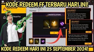 KODE REDEEM FF HARI INI! KODE REDEEM FREE FIRE TERBARU 25 SEPTEMBER 2024