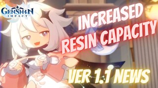 Genshin Impact | Increased Resin Capacity, Manual Waypoints, & More! Ver. 1.1 News Update.