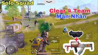 PUBG Mobile | Trận Solo Squad 1 Vs 4 Liên Tiếp - Clear 4 Team Vs Groza Lấy Top Cực Cháy | NhâmHNTV