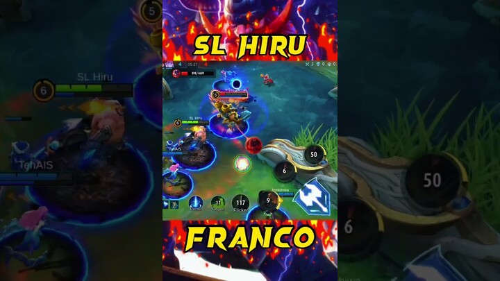 FRANCO FULL POWER😳 #shorts #youtubeshorts #Franco #francohook #mobilelegends #mlbb #short #francopro