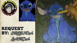 How To Draw Cartoon character STITCH Using Pencil ang oil pastel Step by step