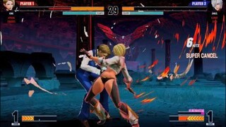 KOF15　アンヘルvsキング　激戦　逆襲の21Hitコンボが上手い…最後までわからない名勝負