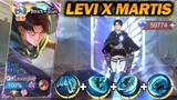 LEVI X MARTIS SKIN!! Levimlbb Review Skin Levi MLBB X ATTACK ON TITAN | Levi Martis Gameplay | MLBB
