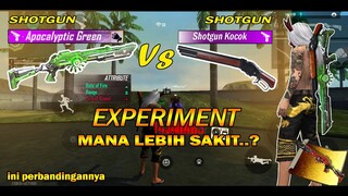 EXPERIMENT SHOTGUN APOCALYPTIC GREEN VS SHOTGUN  KOCOK PERBANDINGAN INCUBATOR VS PUTER FREE FIRE