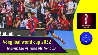 KẾT QUẢ VÒNG LOẠI WORLDCUP 2022 KHU VỰC BẮC VÀ TRUNG MỸ VÒNG 13