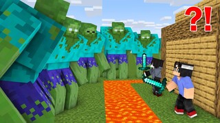 100 Mutant Zombies VS Security House | Minecraft