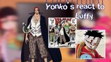 4 Yonko react to Luffy|One piece|Gcrv|1/4