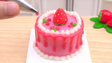 Satisfying Miniature Strawberry Cake Decorating Sweet Tiny Cake Recipe Tutorial
