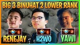 BIG 3 ng NEXPLAY BUMUHAT NG DALAWANG LOWER RANK! | (Renejay, H2wo & Yawi) | Mobile Legends