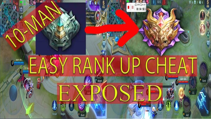 MOBILE LEGENDS RANK CHEATERS "EXPOSED" 10-MAN MMR BOOSTER