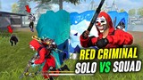 AJJUBHAI RED CRIMINAL SOLO VS SQUAD OP GAMEPLAY IN NEW MAP - FREE FIRE HIGHLIGHTS