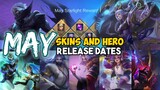 MAY SKINS AND NEW HERO RELEASE DATES | MOBILE LEGENDS