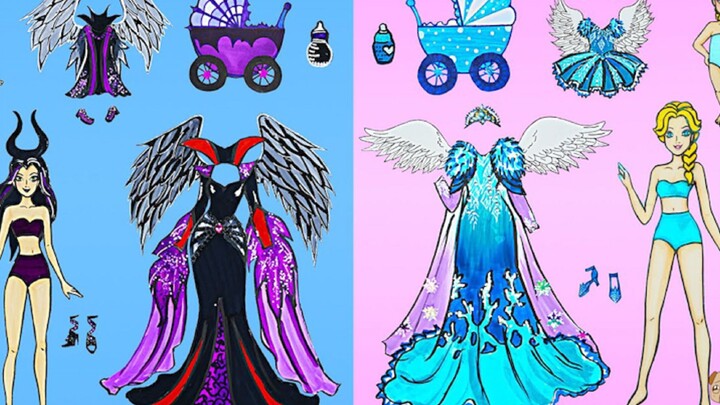 【Life】Frozen's Elsa & Fairy Elf vs Maleficent's fashion show