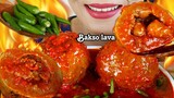 PEDAS BANGET BAKSO LAVA 2  ISI SAMBEL HABIS GAK BERSISA | EATING SOUNDS