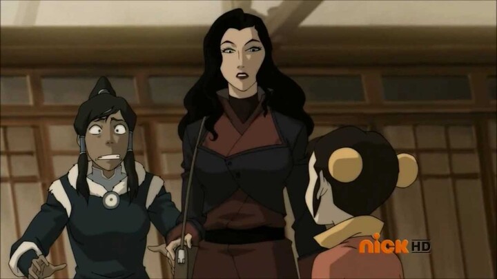 Ikki tells Asami that Korra likes Mako