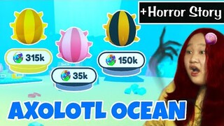 UNLOCKING THE NEW AXOLOTL OCEAN WORLD 🌊 IN PET SIMULATOR X + Horror Story 👻