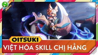 Onmyoji Arena | Việt hóa skill pháp sư mới, chị Hằng Nga Oitsuki - Truy Nguyệt Thần