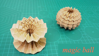 Bola Ajaib Origami dengan Garis yang Jelas, Bisa Berguling