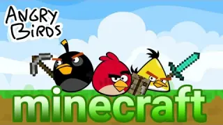 angry birds vs minecraft #animação