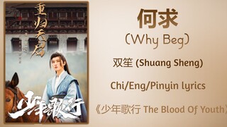 何求 (Why Beg) - 双笙 (Shuang Sheng)《少年歌行 The Blood Of Youth》Chi/Eng/Pinyin lyrics