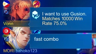 10,000 MATCHES GUSION IN RANKED GAME!!