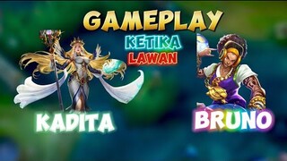 GAMEPLAY KADITA KETIKA LAWAN MM BRUNO ✍️🙌 #contentcreatormlbb #gameplay #kadita #kaditatutorial