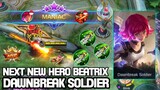 Next New Hero Beatrix Gameplay , Dawnbreak Soldier - Mobile Legends Bang Bang