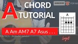 A Chord Tutorial and Lessons (A AM7 Am Am7 A5 Asus A7sus)